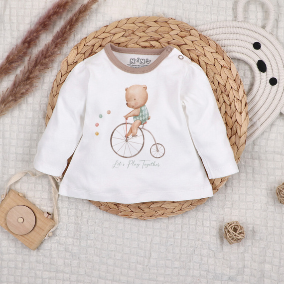 ABN-5589 Dětská halenka Circus by Nini - 100% organická bavlna, bezpečná pro pokožku, polská výroba