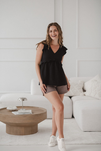 Milky Butterfly Těhotenská a kojící halenka - pohodlí a styl Milk&Love černá