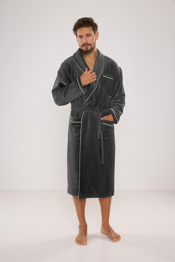 735 Manuele pánský župan De Lafense - grafitový