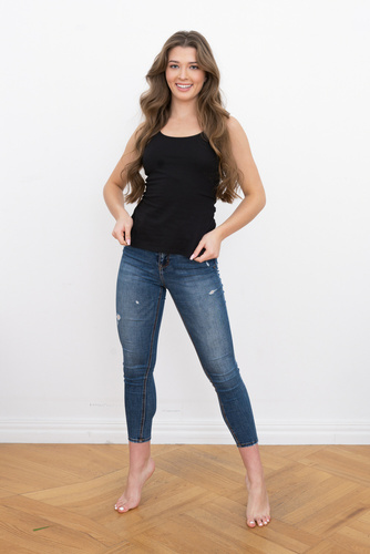 Ibiza Dámská košile se širokými rameny Italian Fashion- černá