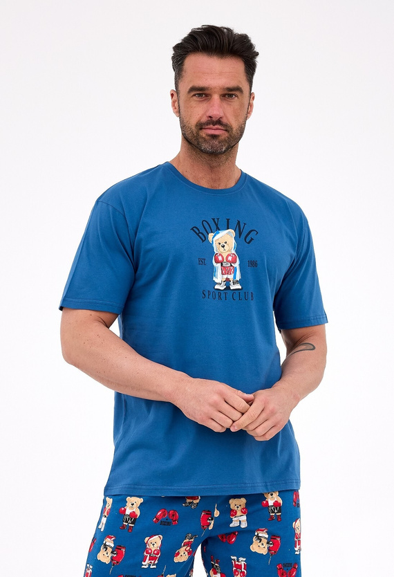 Pánské pyžamo Cornette 326/296 Boxerky - bavlněné, s krátkým rukávem, pohodlné a stylové