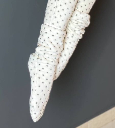 553/554 Wellsoft Smooth ponožky na spaní De Lafense - ecru malé tečky