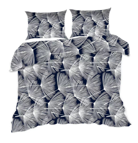 1727N Bavlněné povlečení Classic E24 Karo pampeliška tmavě modrá bílá - 100% bavlna, odolné, barevné, 2dílná sada