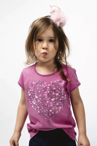 Ontega Dívčí pyžamo Italian Fashion - amarant/ tmavě modrá