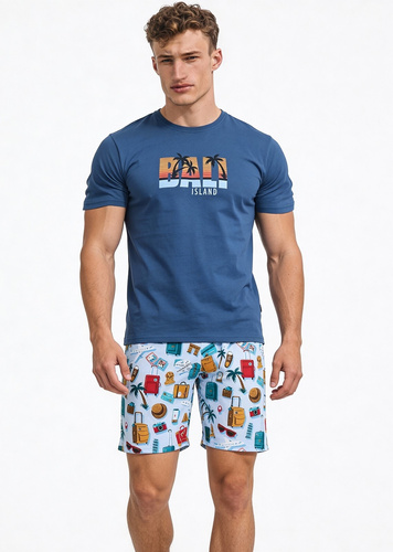 Dívčí pyžamo Cornette F&Y 551/55 Bali jeans 100% bavlna