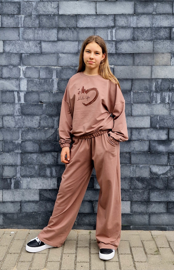 Gaja Dětská mikina Bambarillo hnědá | elastická bavlněná mikina