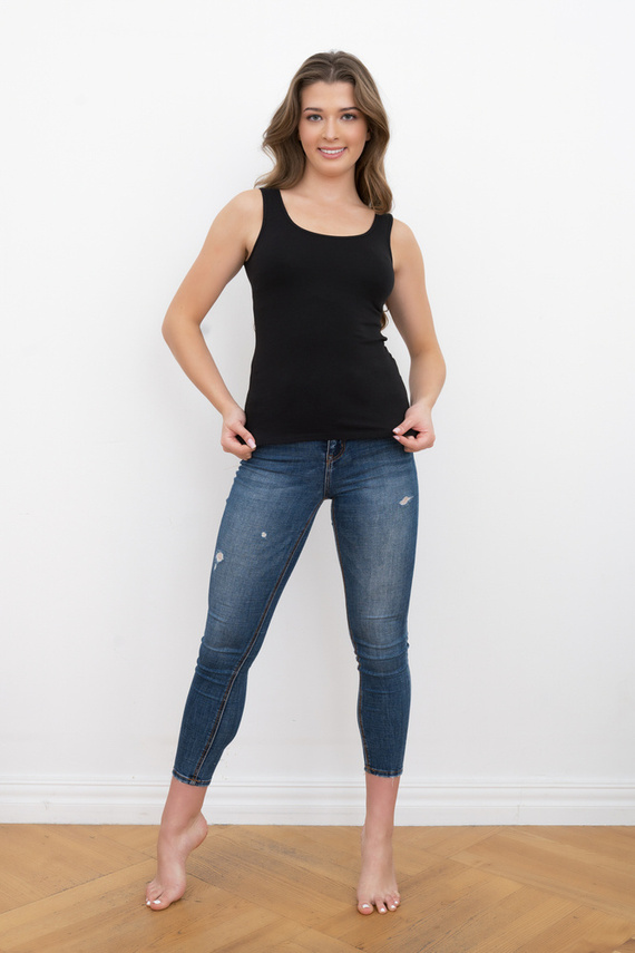 Ibiza Dámská košile se širokými rameny Italian Fashion- černá