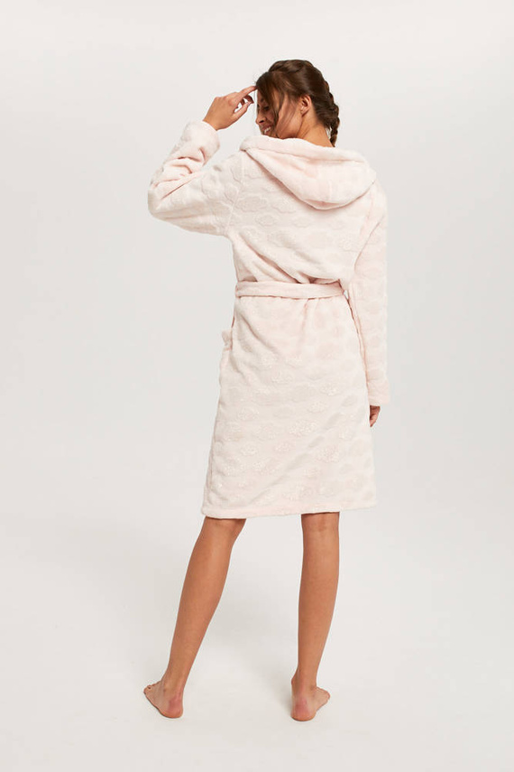 Dámský župan Drina s kapucí Italian Fashion - růžový