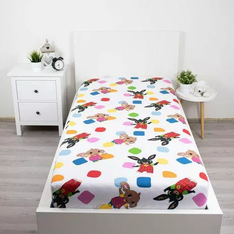 Dětské prostěradlo s gumou 90x200 Králíček Bing Jerry Fabrics