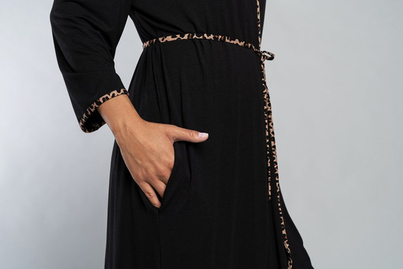 Župan Eila Italian Fashion 3/4 rukáv - leopardí potisk