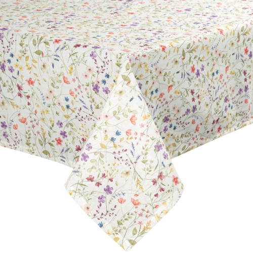 Ubrus ANNA Eurofirany nepromokavý bílo-fialové květy