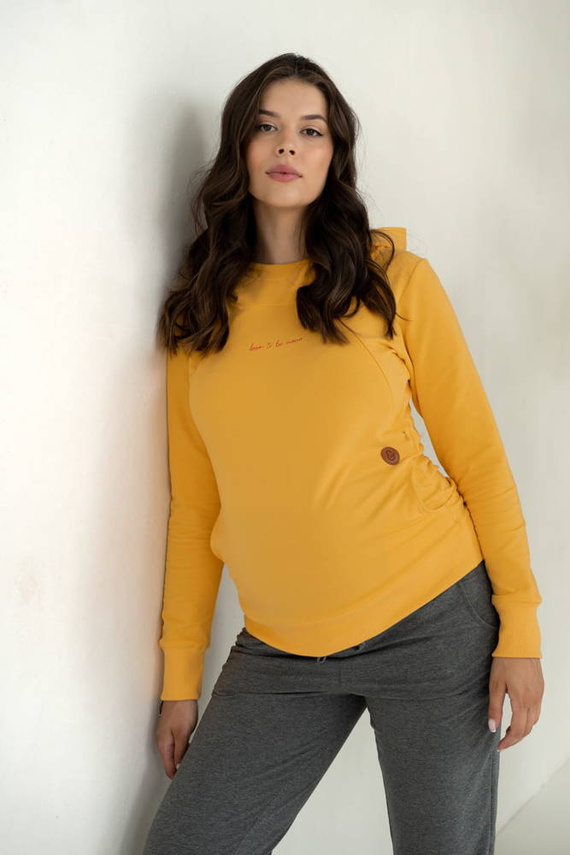 Milk Please bluza do karmienia Milk&Love z kapturem banana