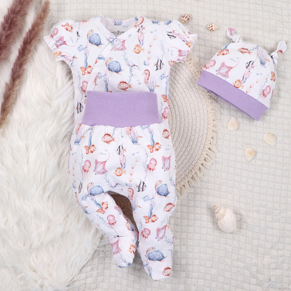 ABN-5484 Podmořský svět Poloviční ponožky z organické bavlny od Nini