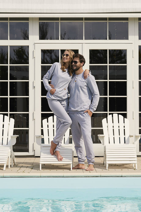 Dámská dlouhá souprava Fox. rukáv, délka. kalhoty Italian Fashion - melange