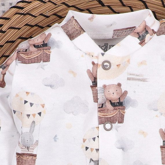 Nini Kojenecký Kabátek  Balloon Friends 100% Organická Bavlna – Polská Výroba