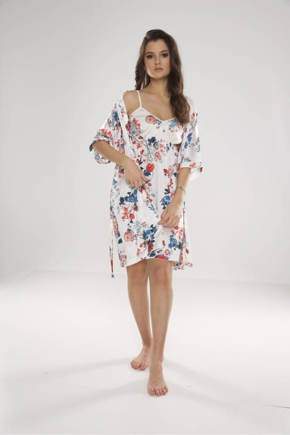 636 Lurdes Dámská košile De Lafense - ecru-červená