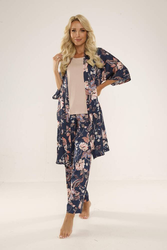 722 Lurdes Dámské pyžamo De Lafense - tmavě modré