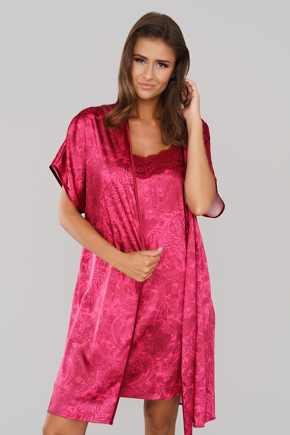 Impresja Dámský župan Italian Fashion burgundy