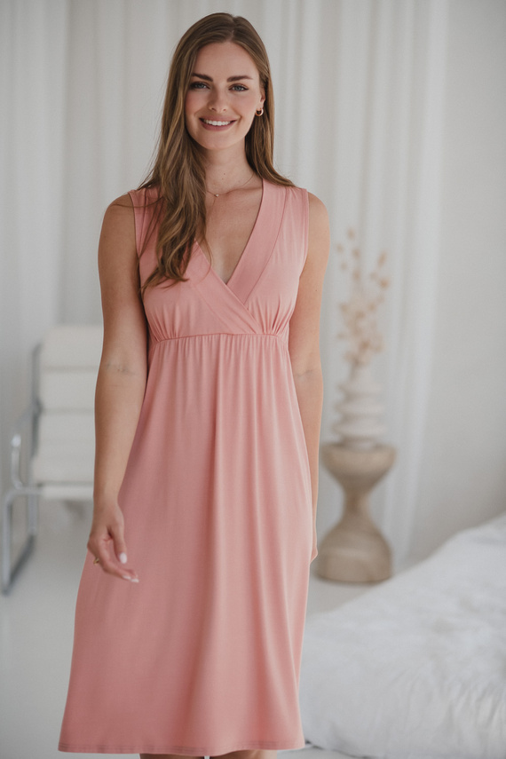 Star Light Těhotenská a kojící noční košile herbal rose Milk&Love- bambusová viskóza | Pohodlí a ženskost