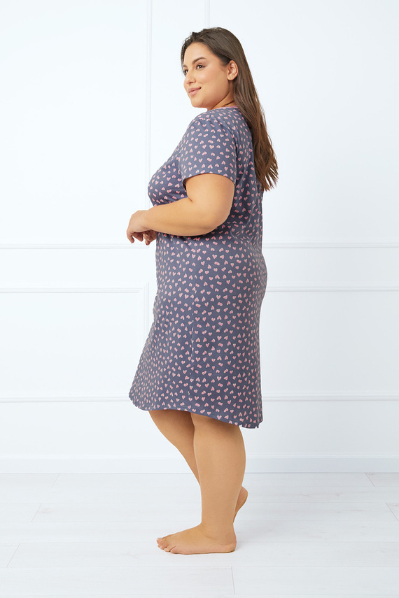 Noční košile a kojící šaty Tiana, krátký rukáv Italská móda - potisk