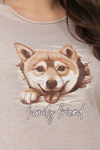 Dámská noční košile Shiba Italian Fashion 100% bavlna krátký rukáv