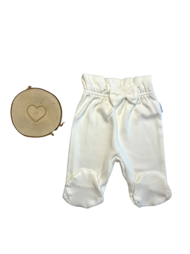 Mamatti PG15216 Dětské polodupačky s vysokým pasem - bavlna v barvě ecru