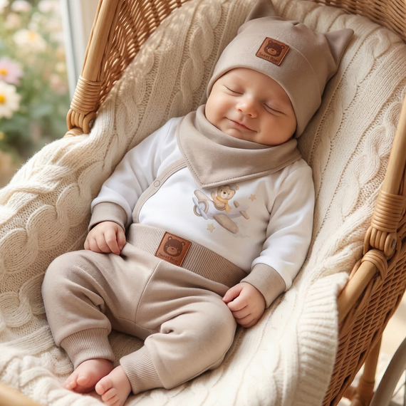 ABK-0045 Dětská souprava Sky Journey z organické bavlny Nini