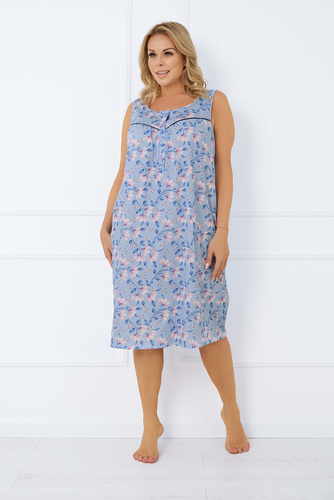 Noční košile Facelia s rozepínáním, široká ramínka Italská móda - potisk