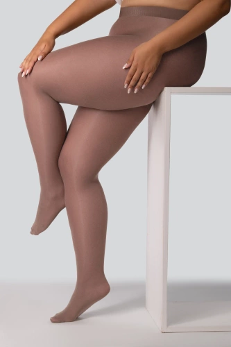 Elizabeth Queen Size punčocháče 70 den terra - hladké, matné, barevné, pohodlné