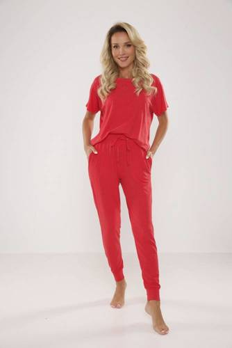 524 Paula Dámské pyžamo De Lafense - malinové