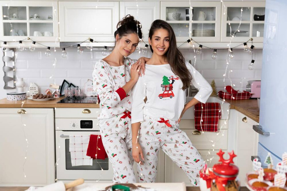 Dámské pyžamo Lillian Sensis -ecru