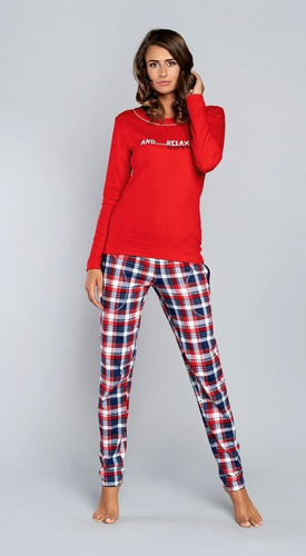 Bavlněné dívčí pyžamo Olandia Italian Fashion - červené