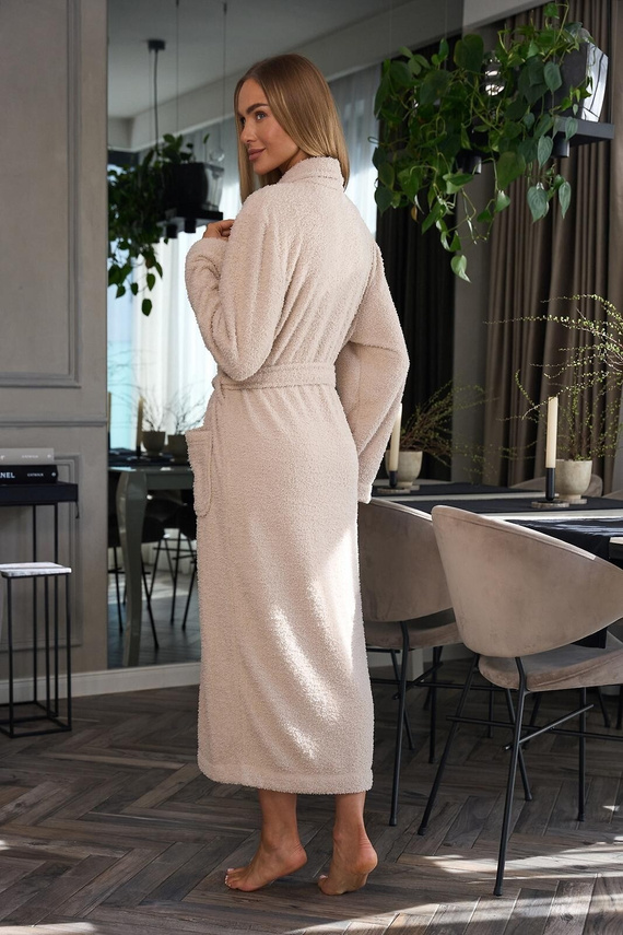 Dámský župan L&L Celeste 2558 angora - dlouhý, teplý, elegantní střih