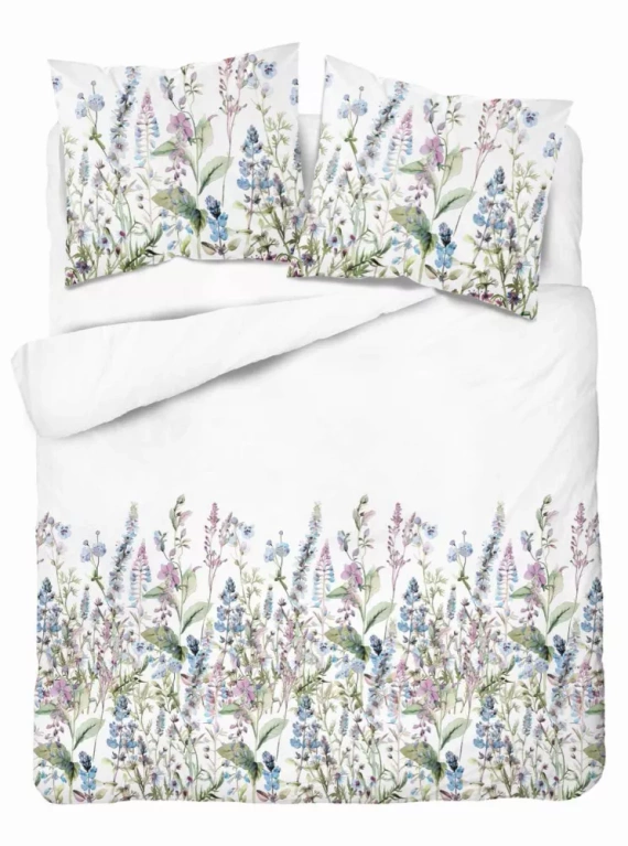 5485 B Detexpol Saténové příběhy bílo-modré povlečení | 100% bavlna, saténová vazba, zip, dárkové balení