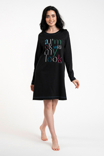 Noční košile Olza Italian Fashion - černá