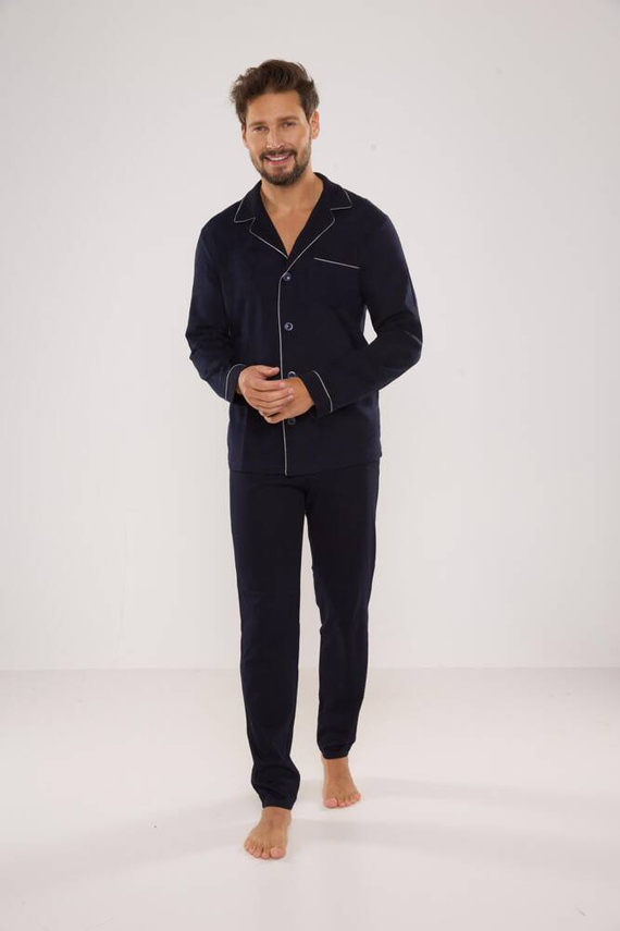 729 Norberto Pánské pyžamo De Lafense - tmavě modré