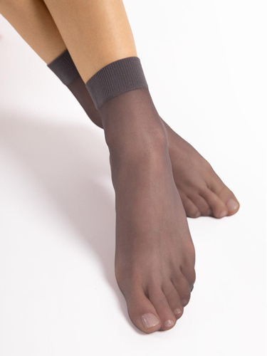 Dámské ponožky Fiore C 1100 Maja 15 den hladké lycra 2 páry-graphite