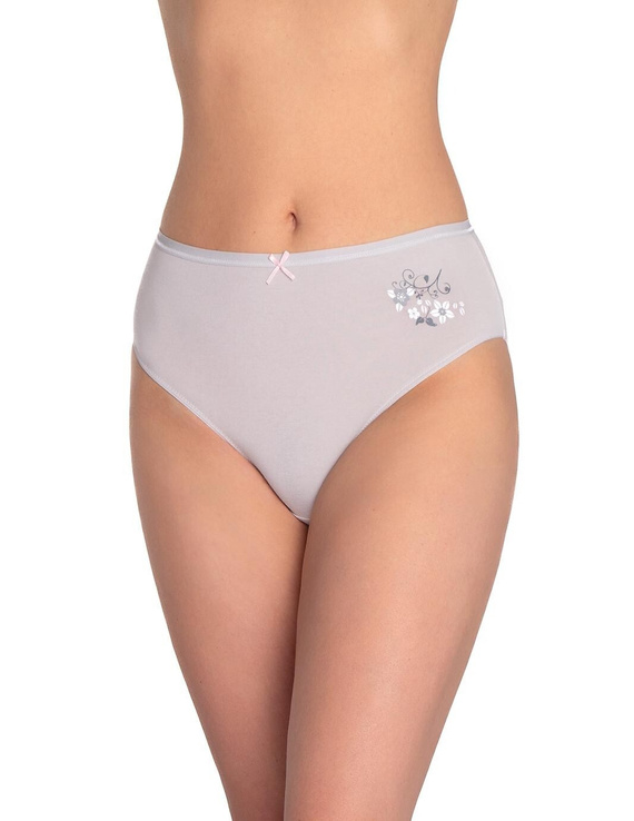 Dámské kalhotky L-120BI-96 Lama šedá grafitová bavlna, 3 balení, pohodlné a klasické