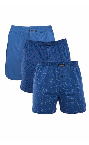 Cornette 435/02 A'3 pánské boxerky bavlněné volné 3 ks