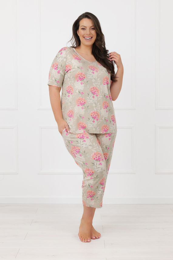 Dámské pyžamo Harmonia Italian Fashion kalhoty s krátkým rukávem 3/4 viskóza