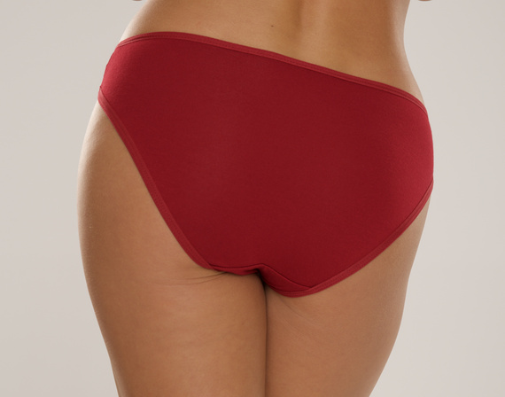 004 Limited Dámské kalhotky De Lafense - klasické, nízký střih, viskóza - vínové