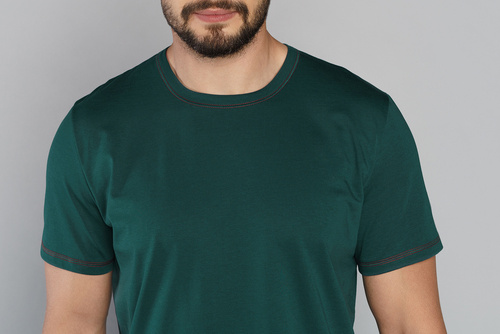 Narvik Pánské pyžamo s krátkým rukávem, dlouhé kalhoty Italian Fashion- zelená/potisk