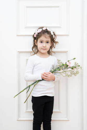 Dívčí tričko Tosia s dlouhým rukávem Italian Fashion - bílé