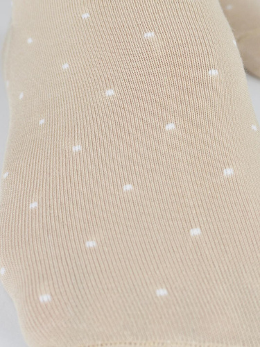 Dámské ponožky do balerín Noviti ST077 – modal, puntíky, ploché švy beige