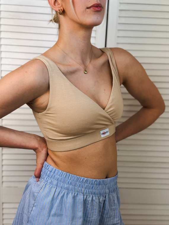 Milk&Love Mombri Klasyk nepromokavá kojicí podprsenka beige