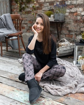 Sensis Reach For The Stars Dámské pyžamo - černohnědé