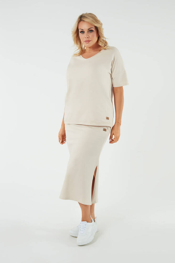 Stella dámská maxi sukně Italian Fashion - béžová