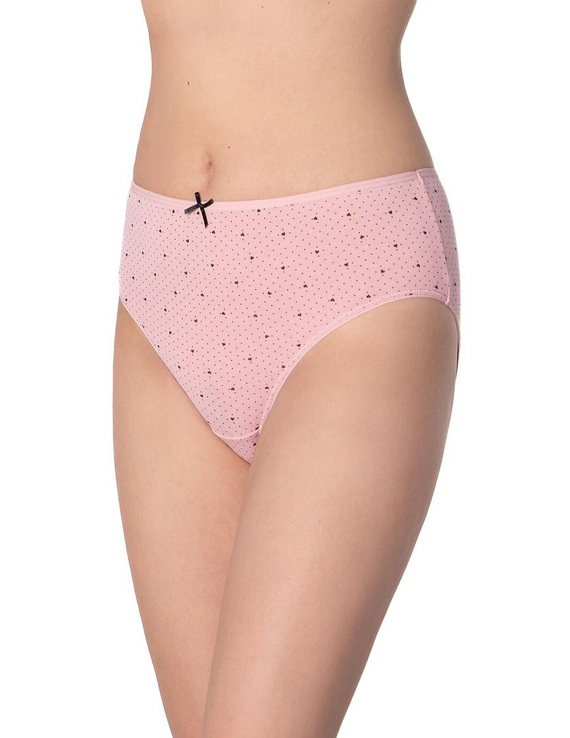 Lama L-122 BI-65 pink/black - klasické bavlněné bikiny, 3 kusy v balení