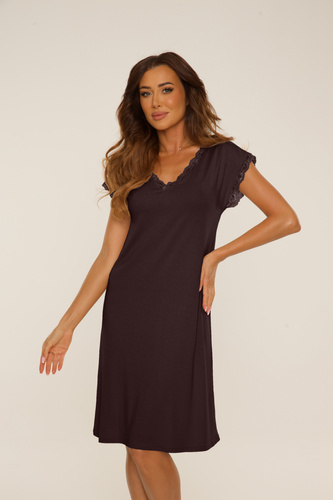 816 Noční košile Hazel De Lafense - čokoládová