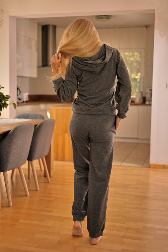 Brav dámské tepláky Mirale | Pohodlný bavlněný komplet | Polská výroba - šedá